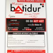 Grand panneau de chantier ft 80cm x 120cm 2 couleurs sur akylux
