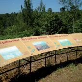 Table d’orientation, plaques en plexiglass
